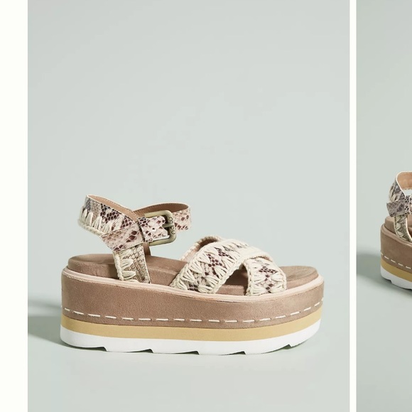 NWT Mou Crochet Wedge Shoes - Picture 3 of 9